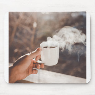 morning coffee mouse pad