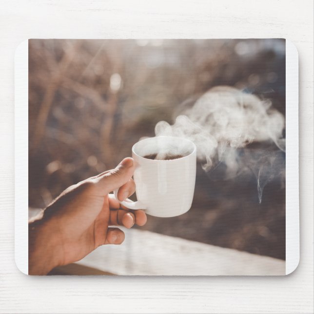 morning coffee mouse pad (Front)