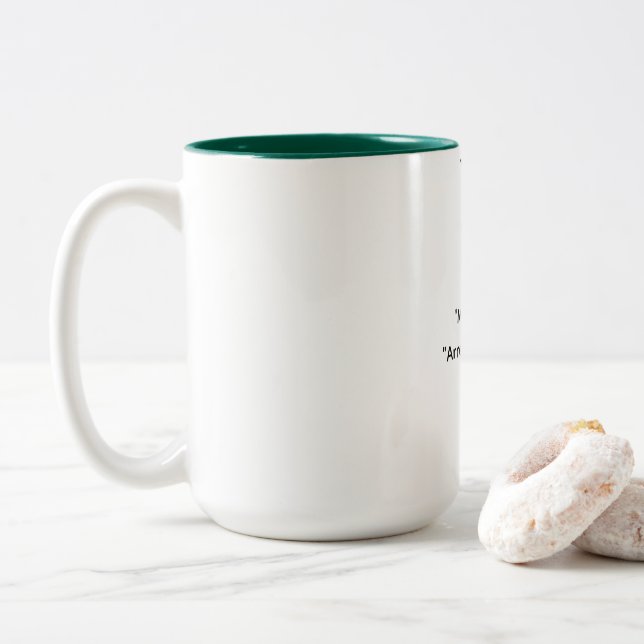 Morning coffee Two-Tone coffee mug (With Donut)
