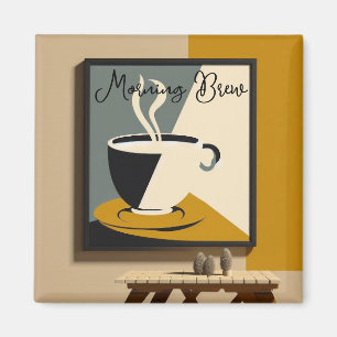 Morning Coffee Wake Up Decor Magnet