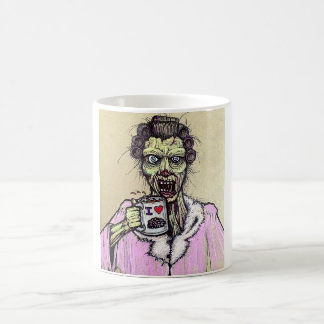 morning coffee zombie mug (Center)