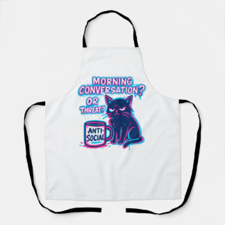 Morning Conversation? Or Threat? Cat  Apron