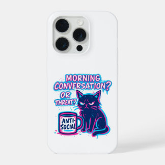 Morning Conversation? Or Threat? Cat  iPhone 15 Pro Case