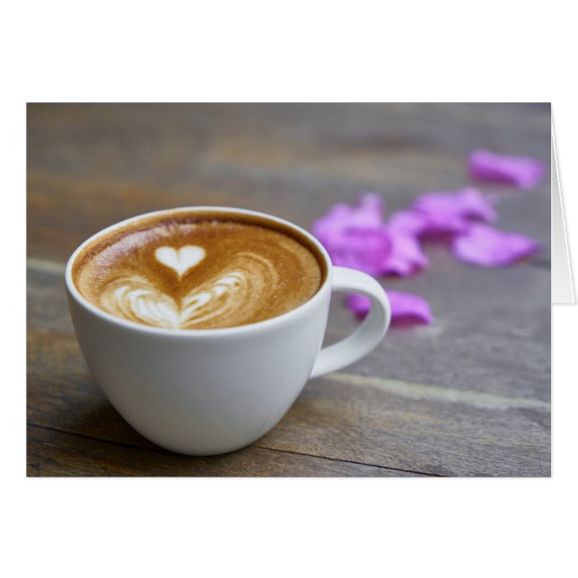 Morning Cup Latte with Heart-Shaped Foam (Front Horizontal)