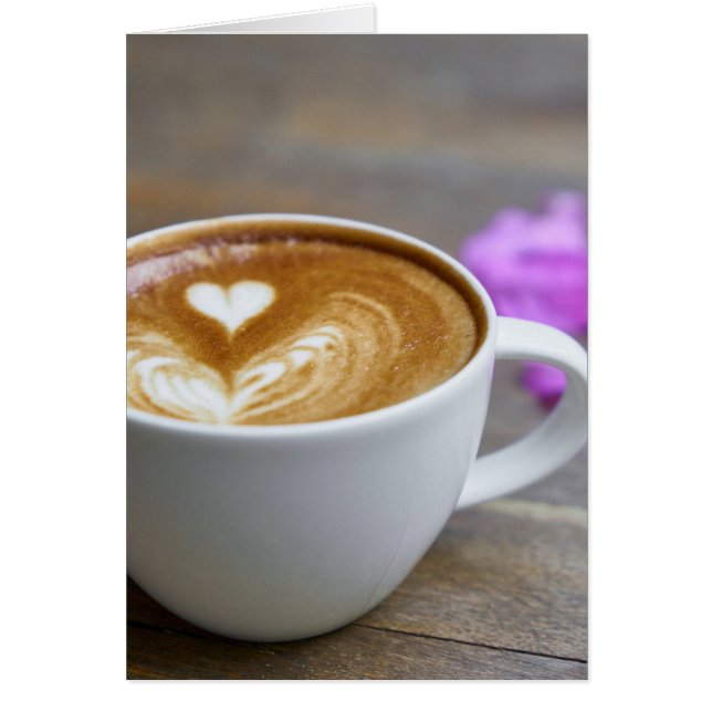 Morning Cup Latte with Heart-Shaped Foam (Front)