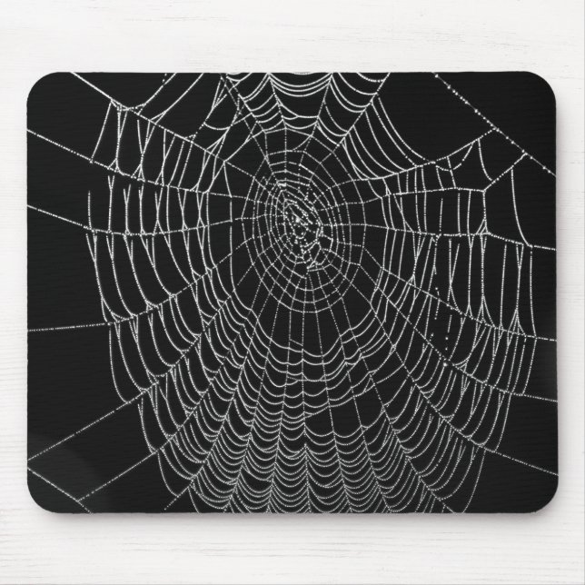 Morning Dew On The Web Mouse Pad (Front)