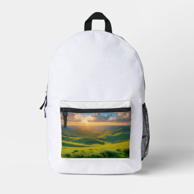 Morning Dew Printed Backpack (Front)
