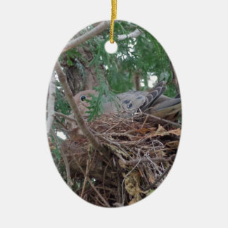 Morning Dove Nesting Ceramic Tree Decoration