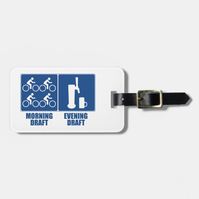 Morning Draught, Evening Draught Luggage Tag (Front Horizontal)