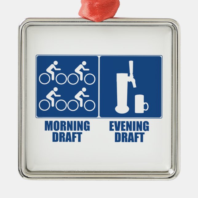 Morning Draught, Evening Draught Metal Tree Decoration (Front)