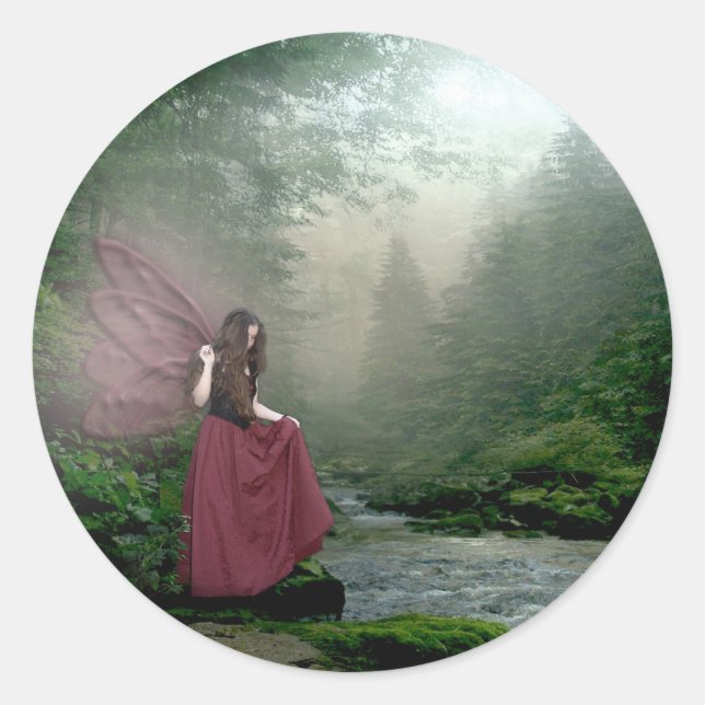Morning Fairy Classic Round Sticker (Front)
