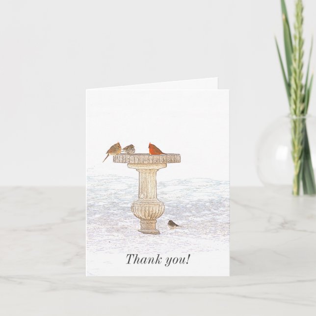 Morning Feeding DigitalArt Thank You Card (Front)