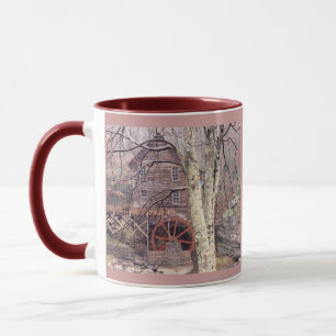 Morning Fog At The Waterwheel Mug