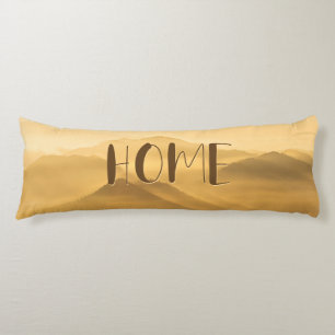Morning fog gold layers sunrise home quote body cushion