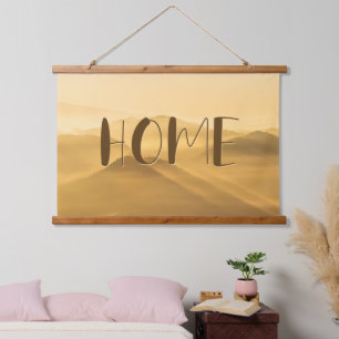 Morning fog gold layers sunrise home quote hanging tapestry