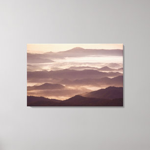 Morning fog in the southern Appalachian Canvas Print