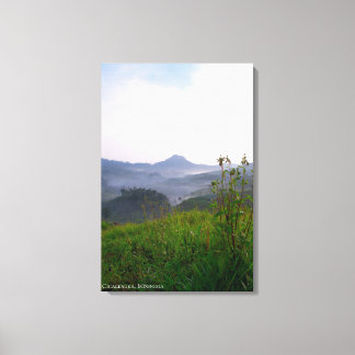 Morning Fog Mist Misty Hill Landscape Photography Canvas Print