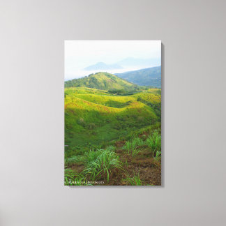 Morning Fog Mist Misty Hill Landscape Photography Canvas Print