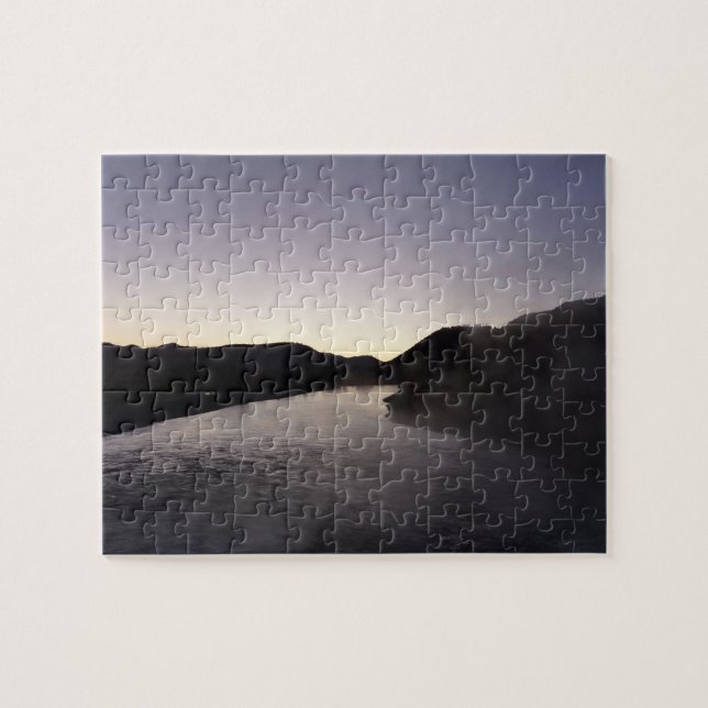 Morning Fog on the Jackson River at Grand Teton Jigsaw Puzzle (Horizontal)