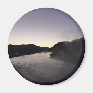 Morning Fog on the Jackson River at Grand Teton Magnet