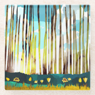 Morning Forest Glass Coaster