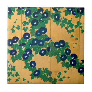 Morning Glories Early 19th Century Tile