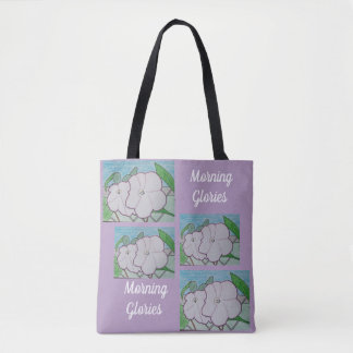 Morning Glories on Chain-link Fence  Tote Bag