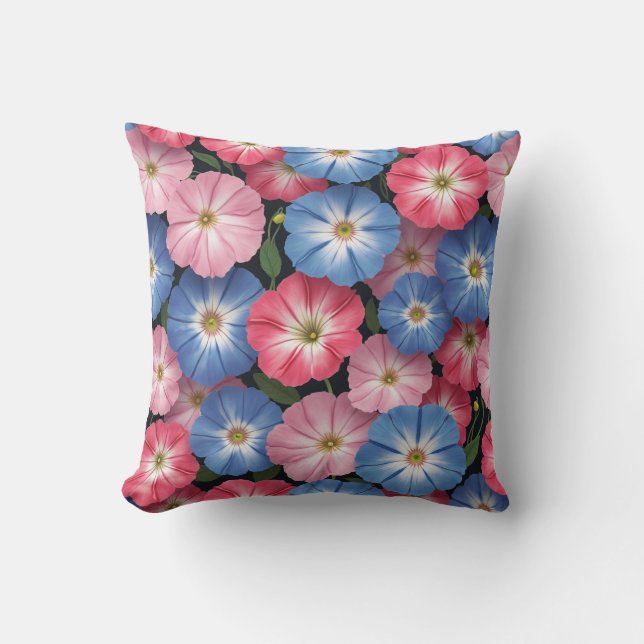 morning glories pillow cushion (Front)