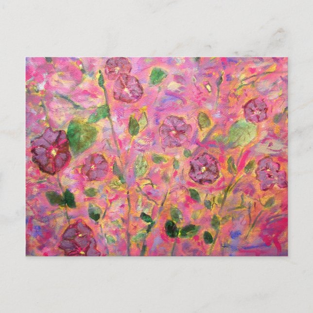 morning glories purple and blue postcard (Front)