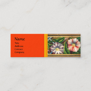 MORNING GLORY AND RED BERRIES MINI BUSINESS CARD