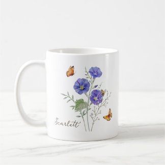 Morning Glory Birth Month Flower Coffee Mug