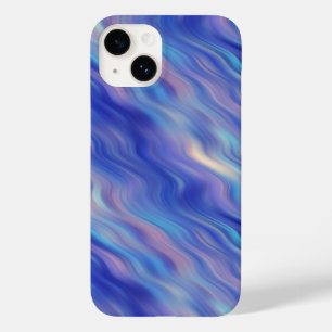 Morning Glory Blue Wavy Texture Case-Mate iPhone 14 Case