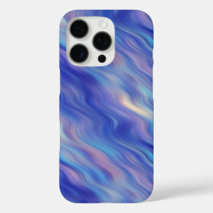 Morning Glory Blue Wavy Texture iPhone 16 Pro Case