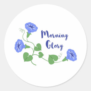 Morning Glory Classic Round Sticker