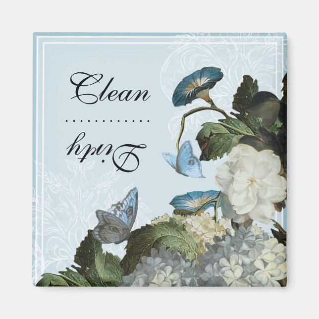 Morning Glory Clean Dirty Dishwasher Magnet (Front)