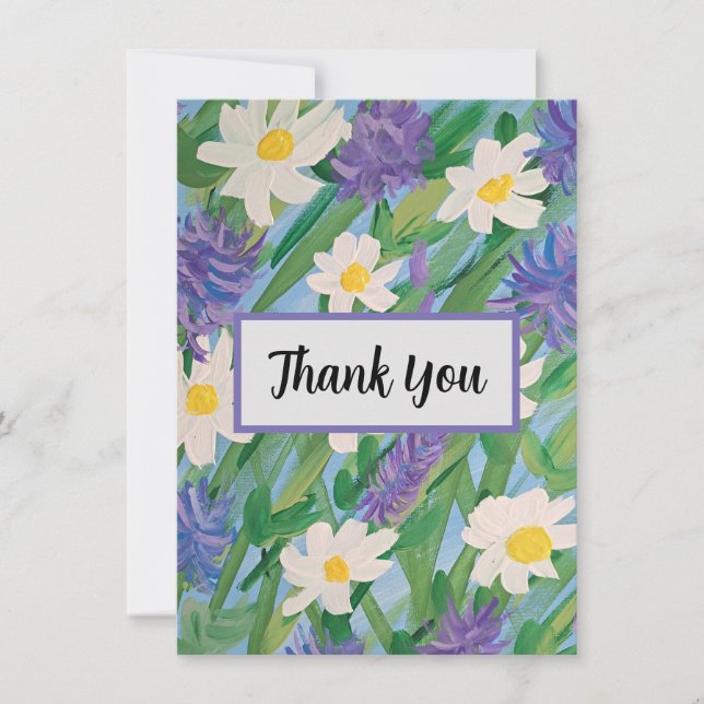 Morning Glory Floral Thank You Notes (Front)