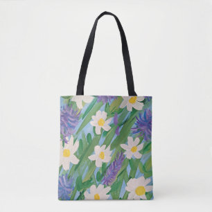 Morning Glory Floral Tote Bag