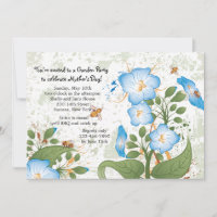 Morning Glory Flower Mother's Day Invitation