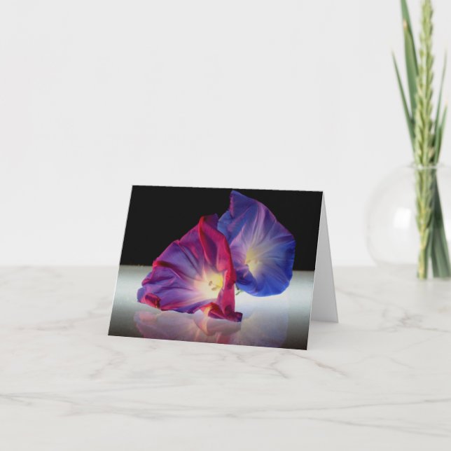 MORNING GLORY FLOWERS CARD (Front)