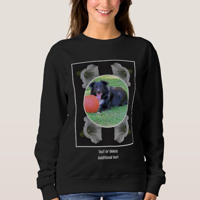 Morning Glory Frame Create Your Own Pet Photo Sweatshirt (Front)