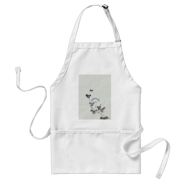 Morning Glory Hokusai Japanese Fine Art Standard Apron (Front)