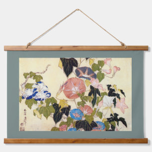 Morning Glory, Hokusai, Ukiyo-e Hanging Tapestry