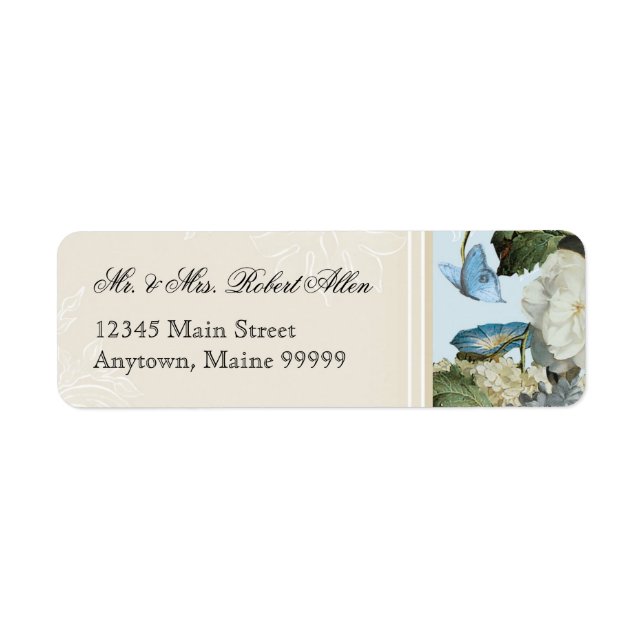 Morning Glory Hydrangea - Return Address Labels (Front)