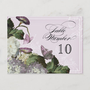 Morning Glory Hydrangea -  Table Seating Numbers Postcard