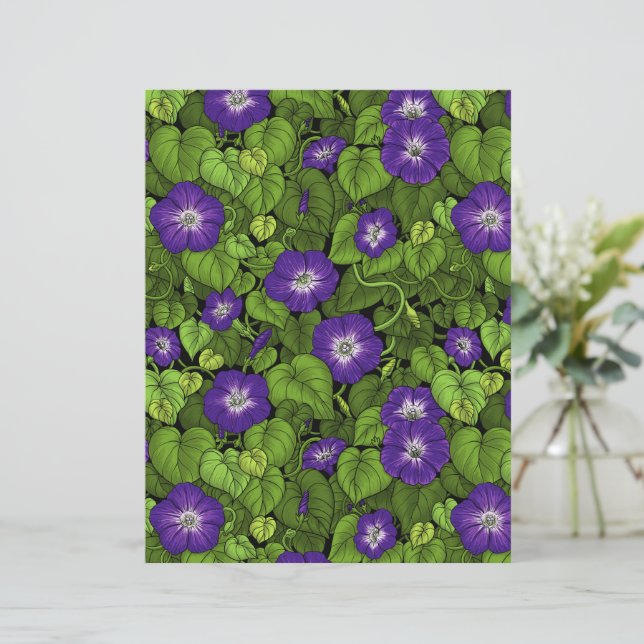 Morning glory in purple and green (Standing Front)