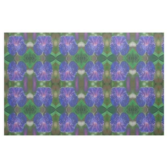 Morning Glory (Ipomoea Purpurea) Petals and Dew Dr Fabric (Fat Quarter)