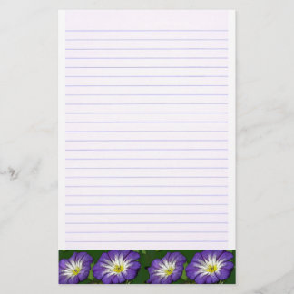 Morning Glory Lined Stationary Stationery