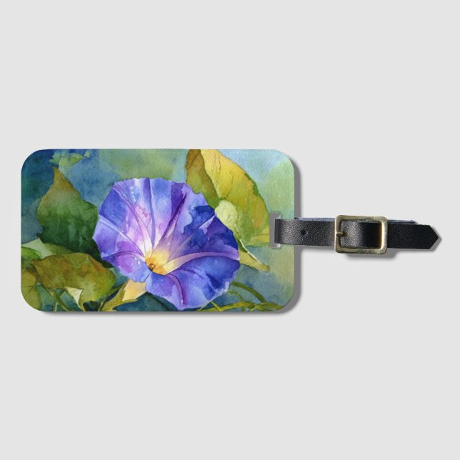 Morning Glory Luggage Tag (Front Horizontal)
