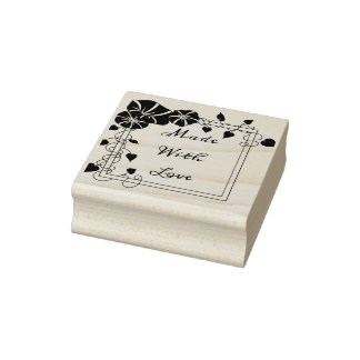 Morning Glory Made With Love Rubber Stamp