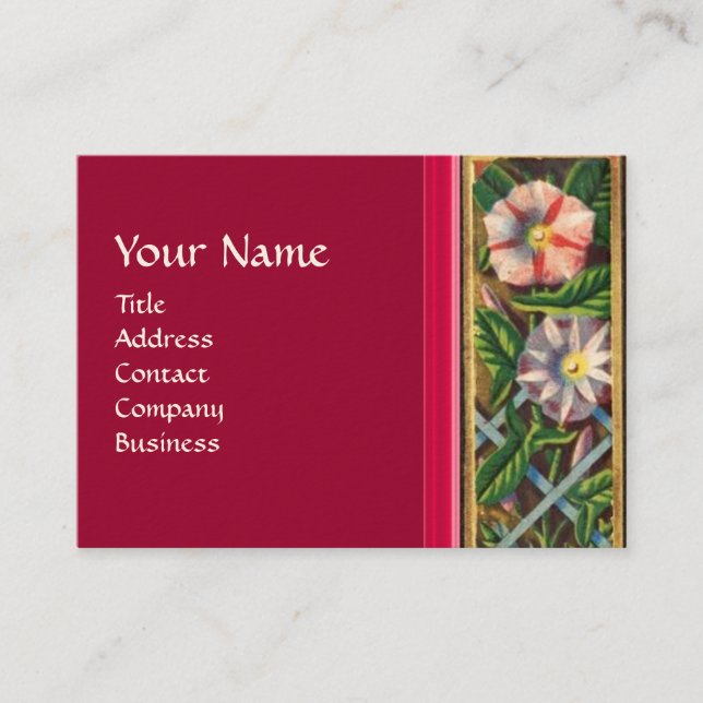 MORNING GLORY MONOGRAM BUSINESS CARD (Front)